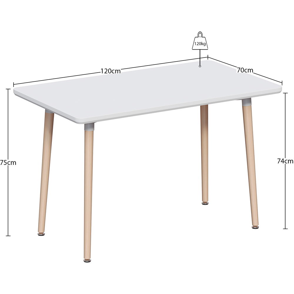 Vida Designs Batley 4 Seater White Dining Table Image 9