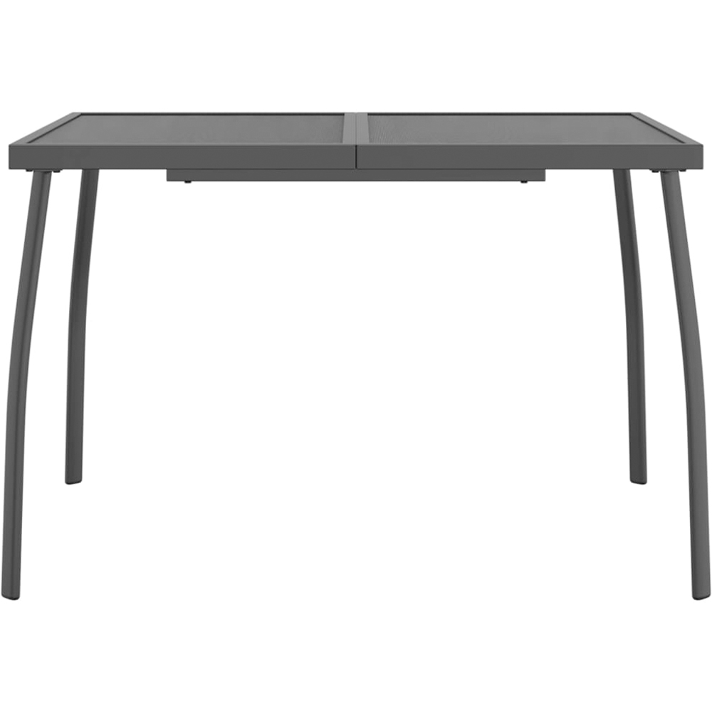 vidaXL 2 Seater Anthracite Steel Mesh Rectangular Garden Table Image 3