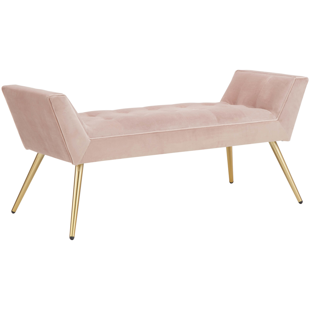 GFW Turin Blush Pink Upholstered Window Seat Image 3