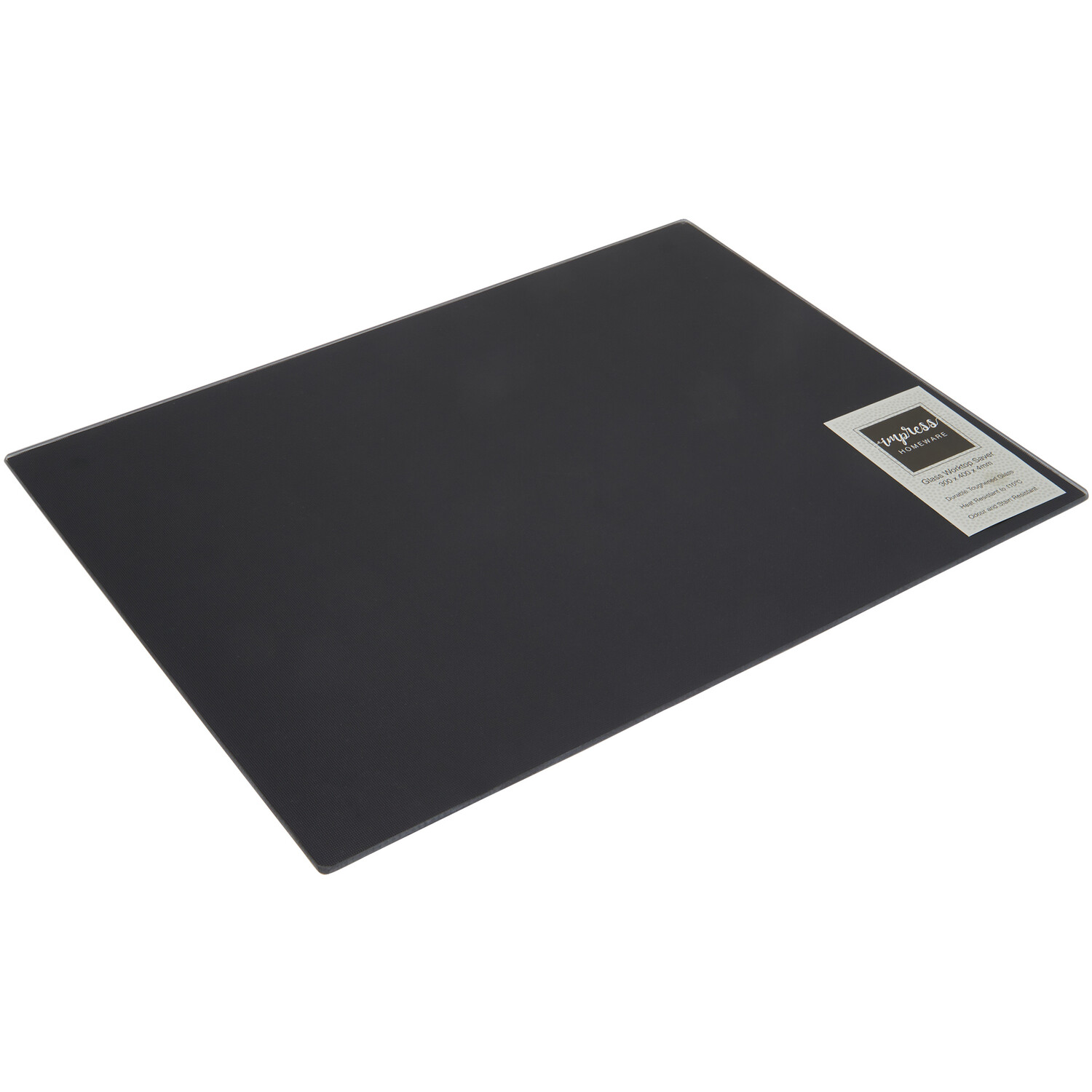 Black Glass Worktop Saver - Black Image 3