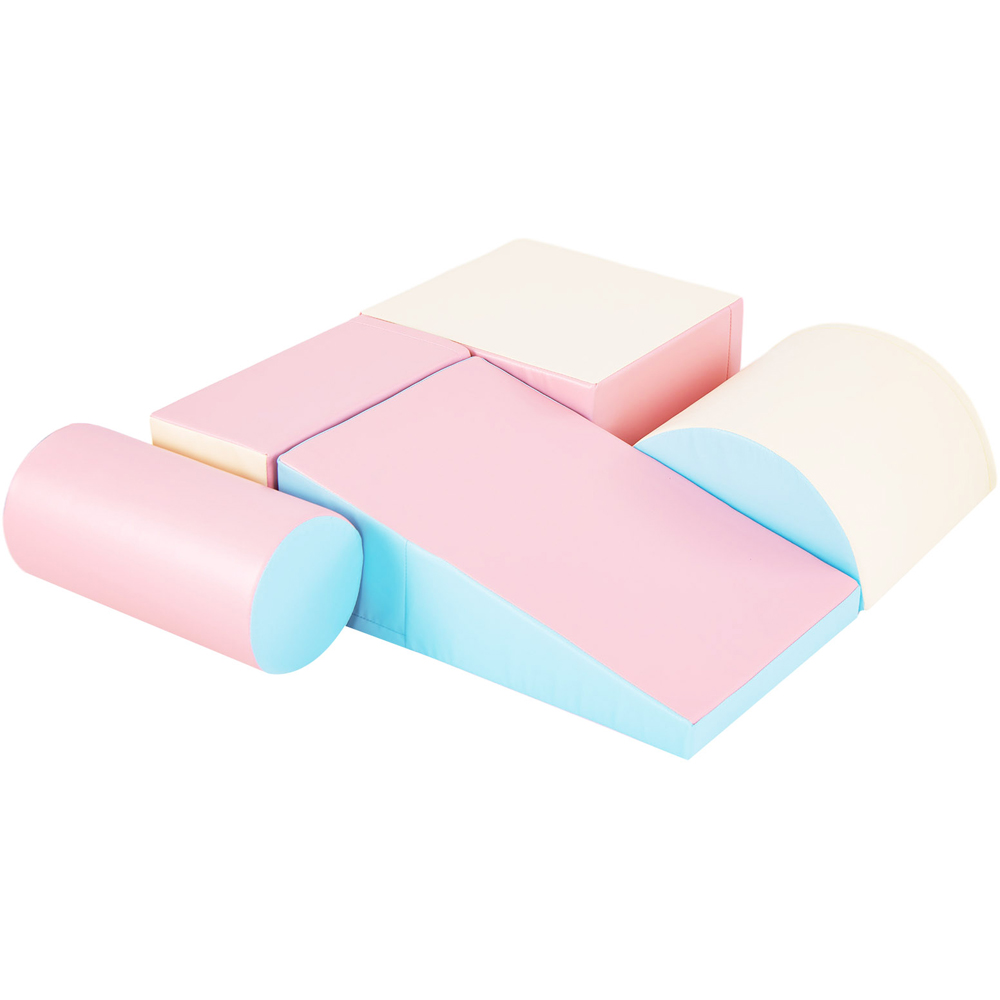 Costway Blue Waterproof Kids Climb and Crawl Activity Playset 5 Piece Image 1