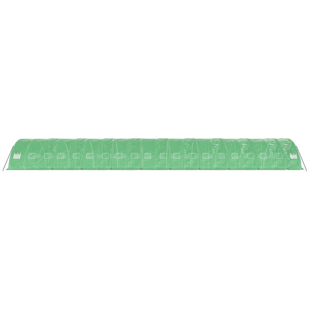 vidaXL Green Polyethylene Galvanised Steel Frame 65.6 x 16.4ft Greenhouse Image 4