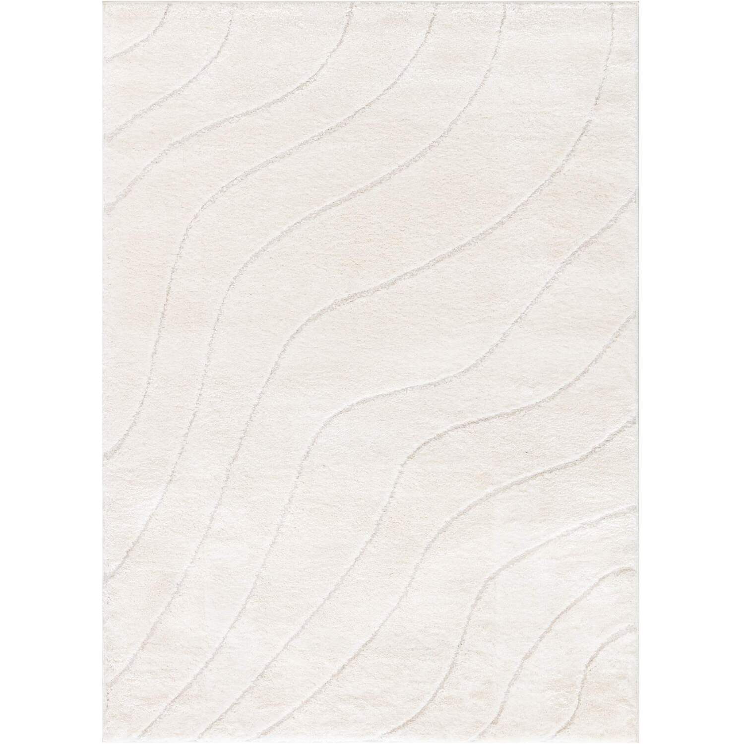 Savanna Wave Rug - White / 160cm Image 1