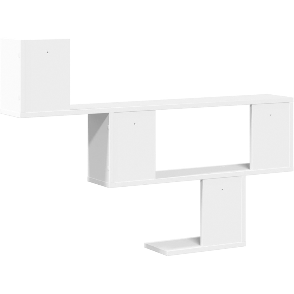 vidaXL 100 x 15 x 70cm White Wall Shelf Image 5