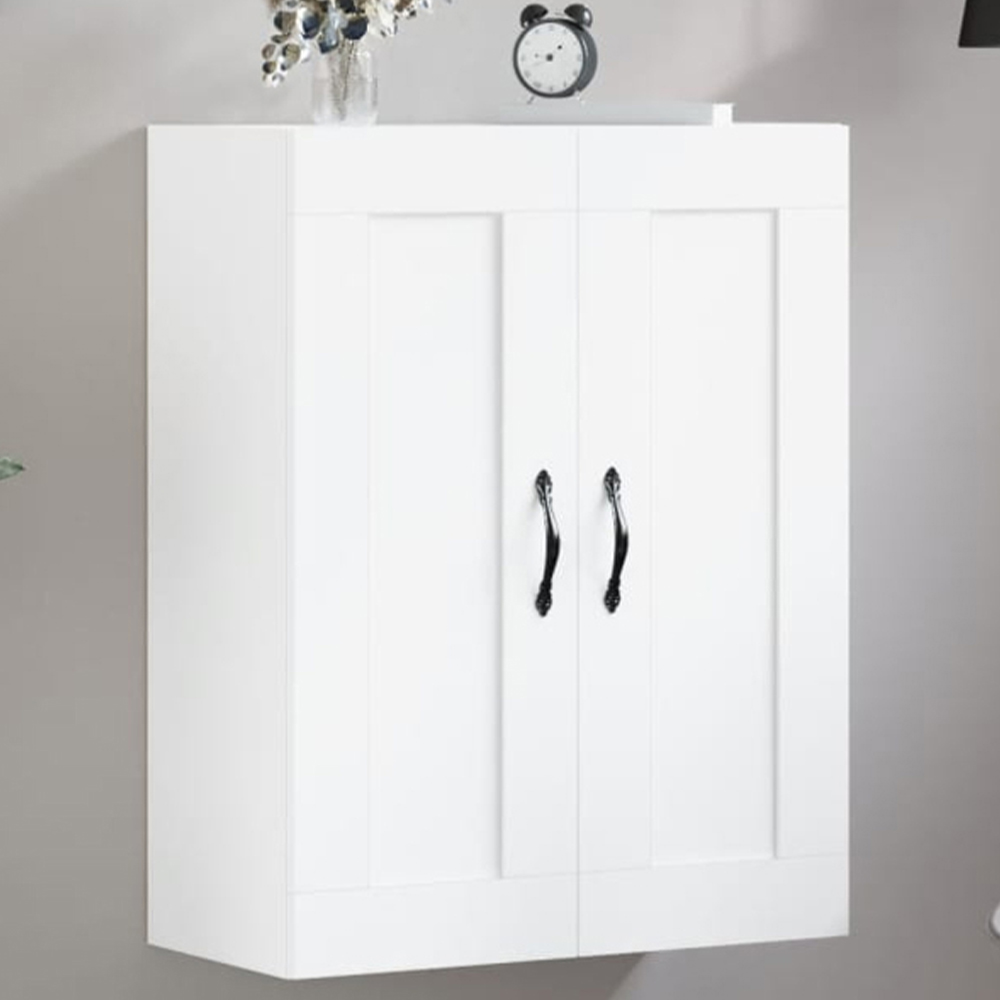 vidaXL 2 Door White Wall Mounted Cabinet Image 1