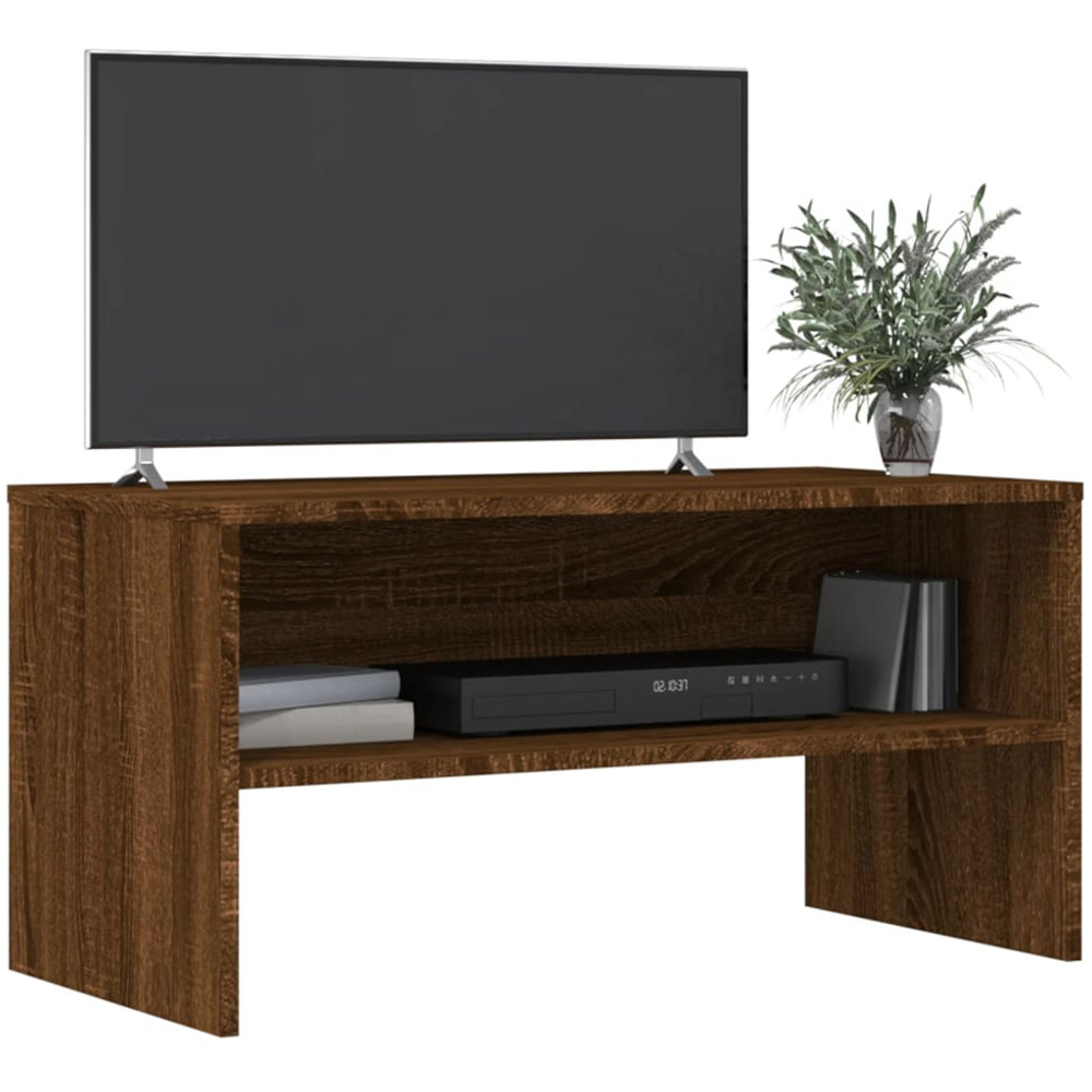 vidaXL Single Shelf Brown Oak TV Cabinet Image 3