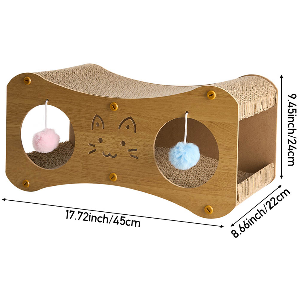 H&O Direct 2 in 1 Cat Scratching House Cardboard Bed 45 x 22 x 24cm Image 7