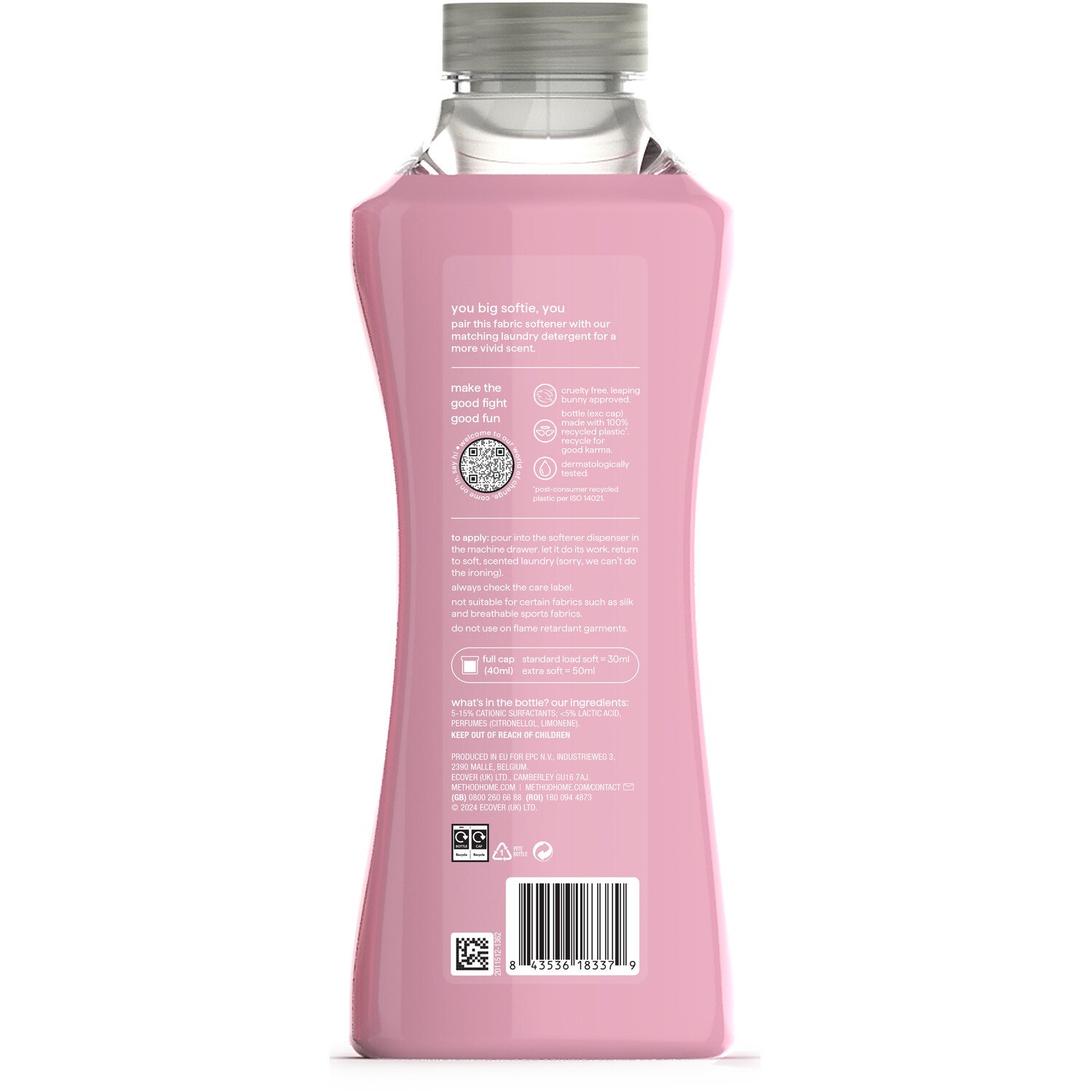 Method Fabric Softener 990ml Peony Blush Image 2