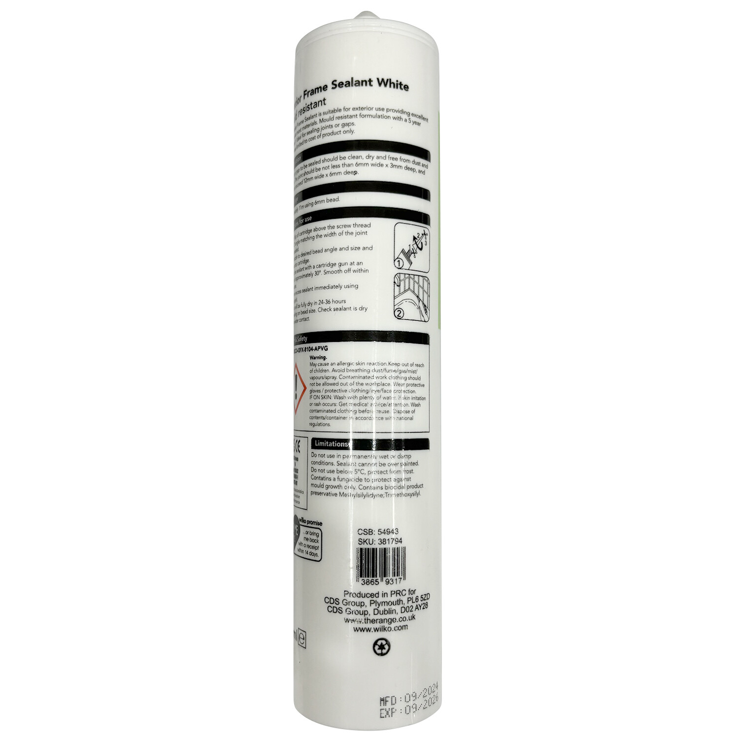 wilko Exterior Frame Sealant - White Image 2