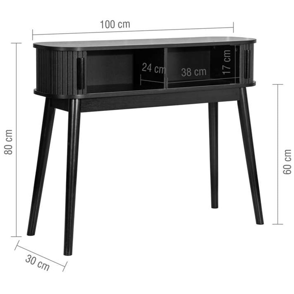 Birlea Axel Black Console Table Image 9