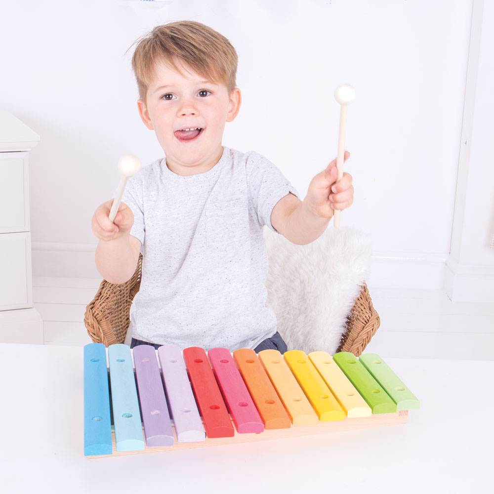 Bigjigs Toys 3 Piece Wooden Snazzy Xylophone Wilko