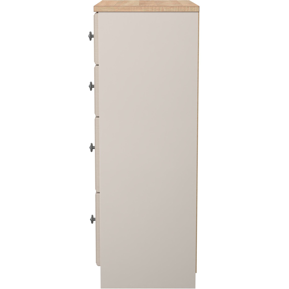 Crowndale Norfolk 4 Drawer Kashmir Ash and Bardolino Oak Deep Chest of Drawers Ready Assembled Image 4