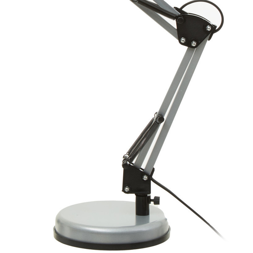 Premier Housewares Finley Silver Desk Lamp Image 4