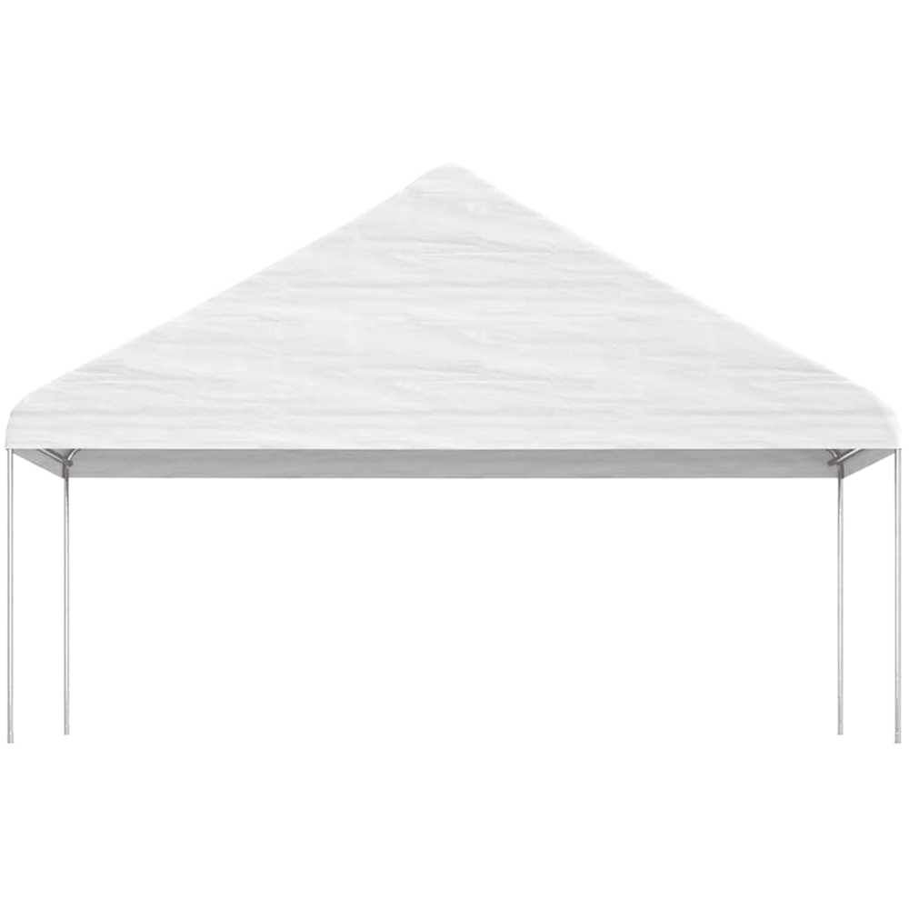 vidaXL 4.46 x 5.88m White Gazebo with Roof Image 3
