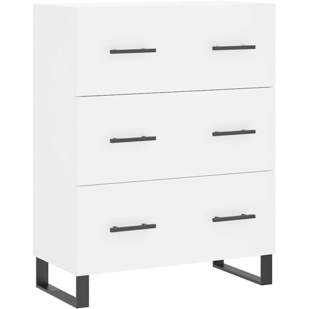 vidaXL 3 Door 3 Drawer White Highboard with Adjustable Shelves Image 7