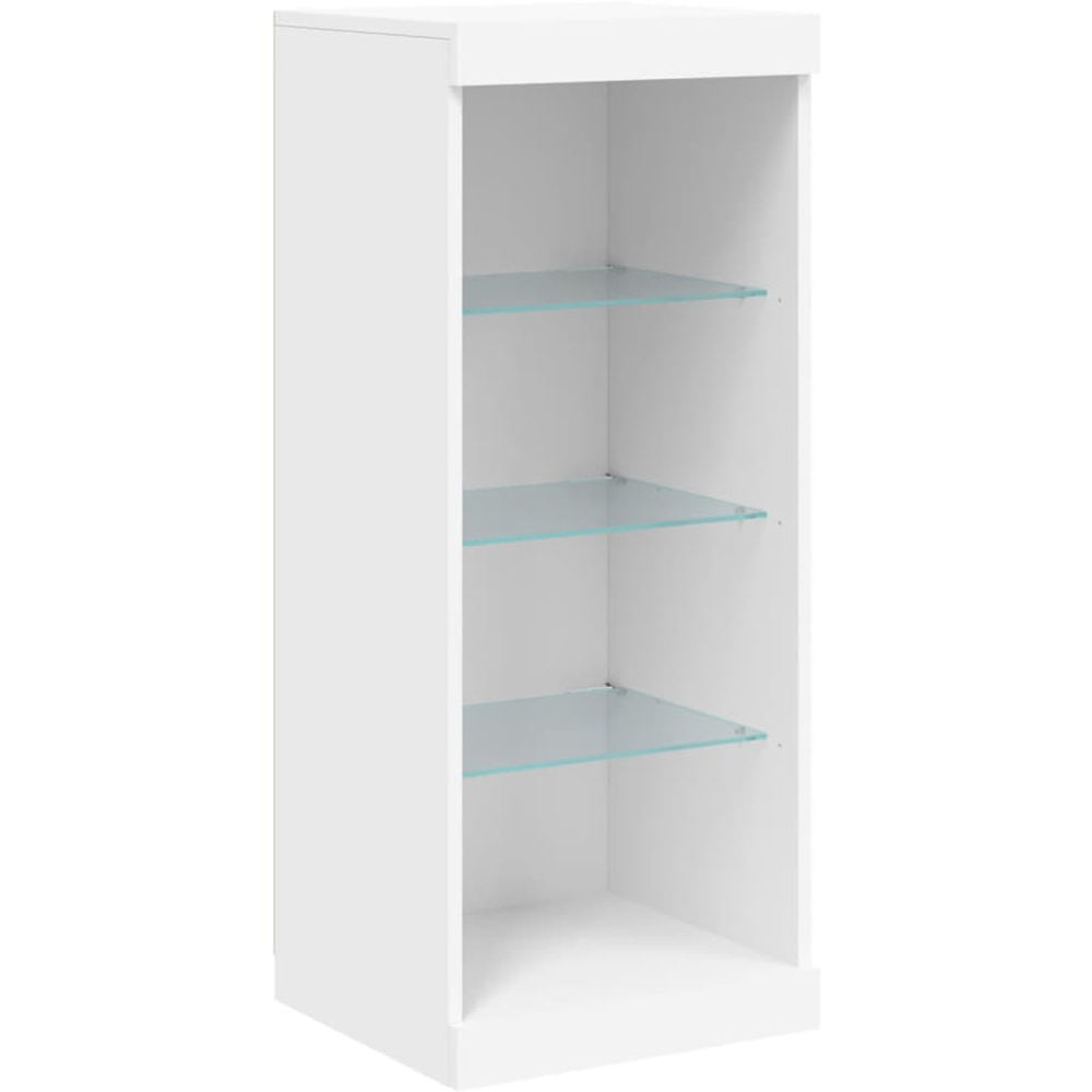 vidaXL 4 Shelf White LED Sideboard Image 2