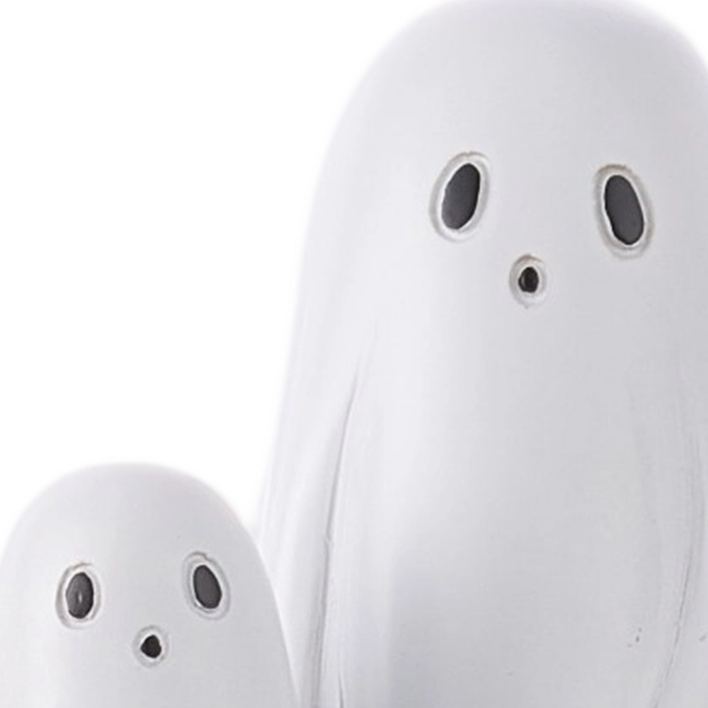 Living and Home White Ghost Holding Heart Halloween Figurine Ornament 2 Piece Image 2