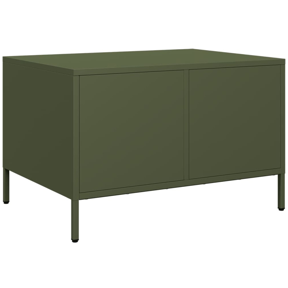 vidaXL 2 Drawer Olive Green Steel Broad TV Cabinet Image 6