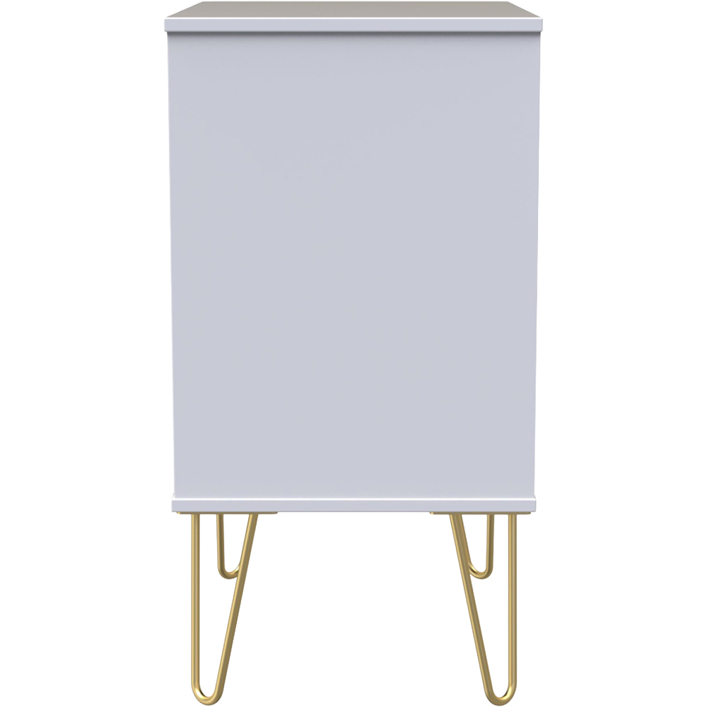 Crowndale Diamond 3 Drawer Indigo Matt and White Midi Chest of Drawers Ready Assembled Image 2
