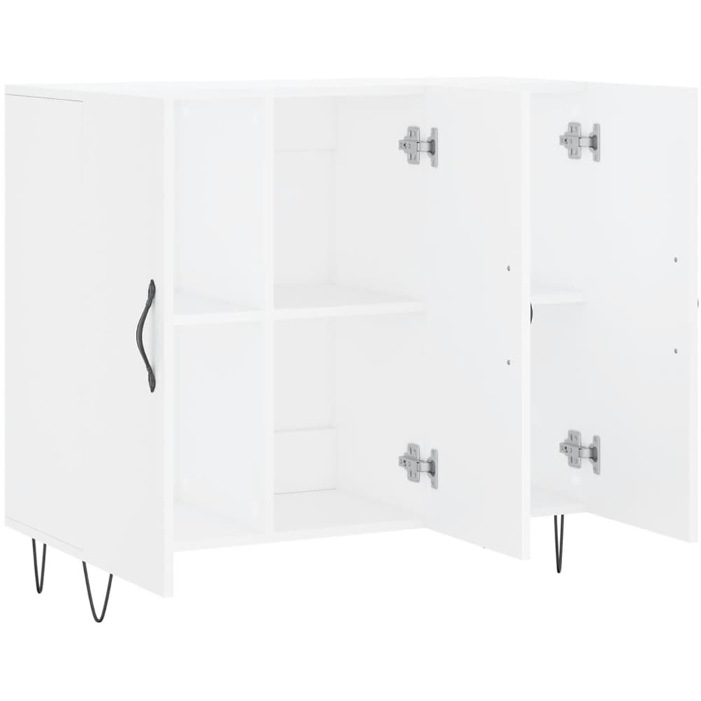 vidaXL 3 Door White Sideboard Image 5