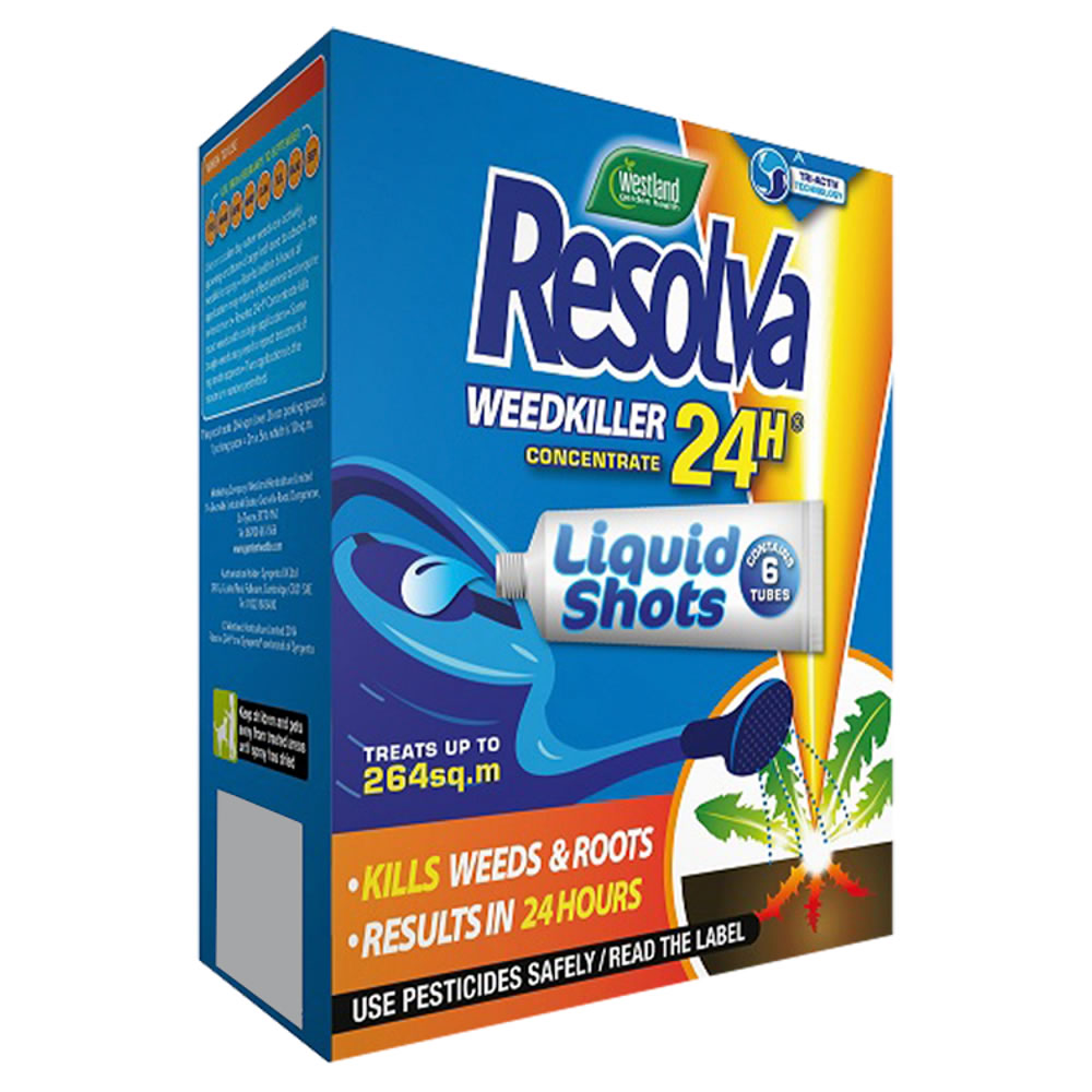 Resolva 6 pack 24H Concentrate Liquid Tubes Weedkiller Wilko
