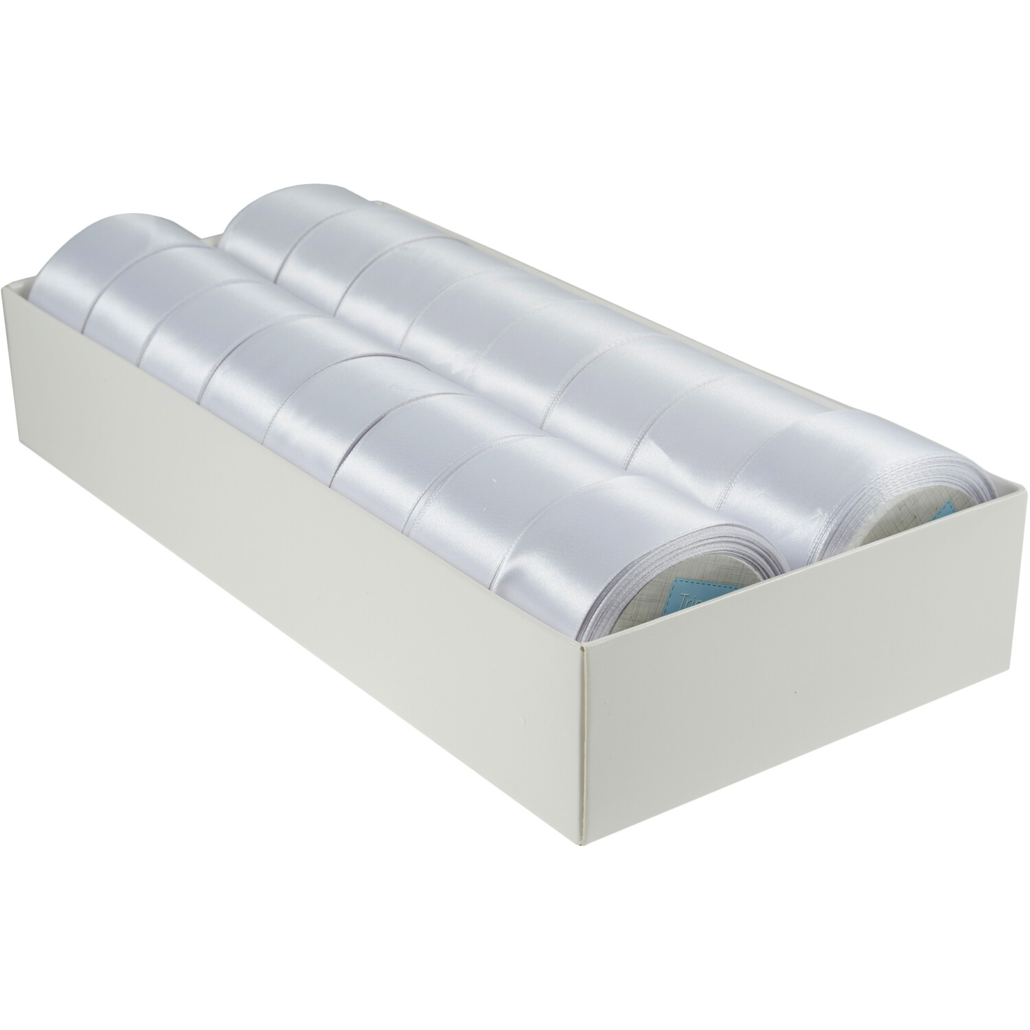 Trimits Satin Ribbon - White / 10m / 3.8cm Image