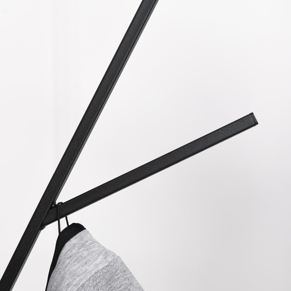 Portland 9 Hooks Brown Free Standing Metal Coat Rack Tree Image 3