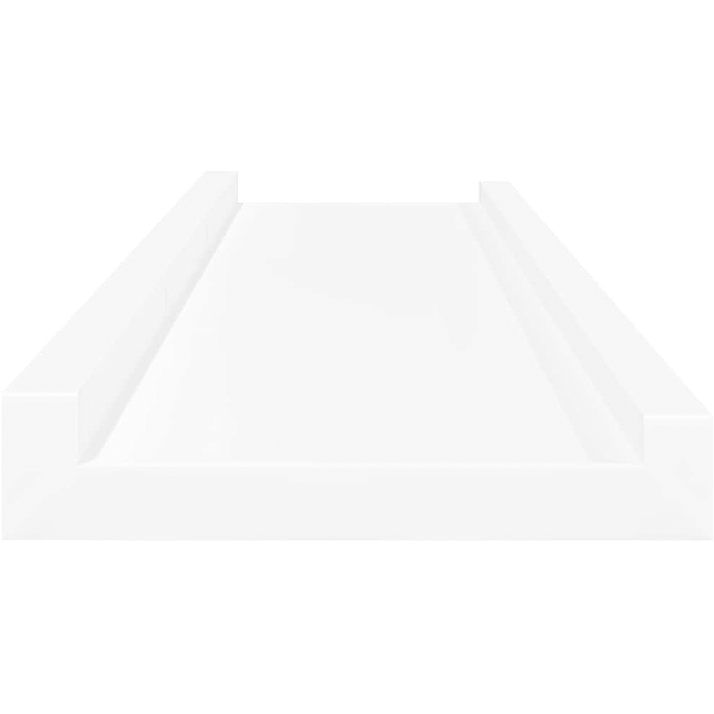 vidaXL 80cm Set of 2 White Floating Picture Frame Ledge Shelf Image 6