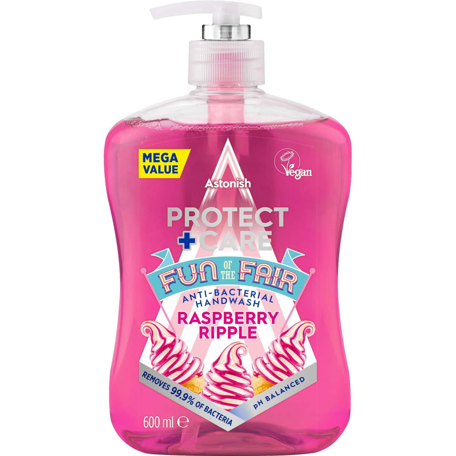 Astonish Protect & Care Raspberry Ripple Anti-Bacterial Handwash - Pink Image