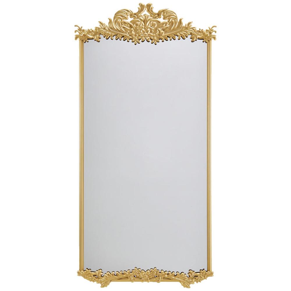 Living and Home Gold Metal Wall Mirror 170 x 60cm Image 1