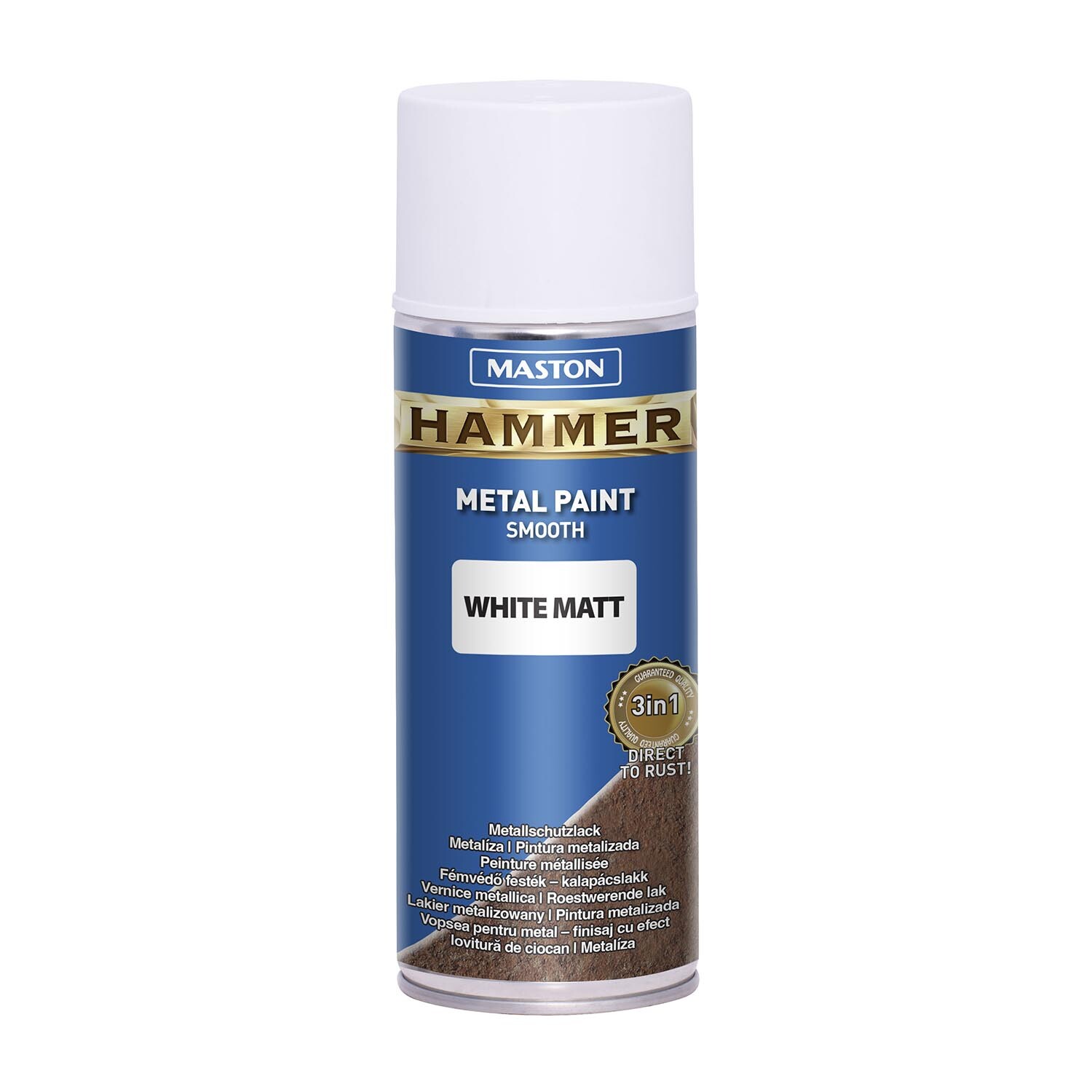 Maston Hammer Smooth Metal Spray Paint White Matt Image