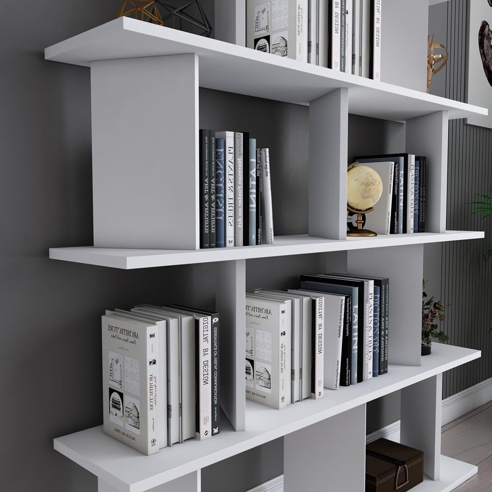 Decorotika Grace 10 Shelf White Bookcase Image 3