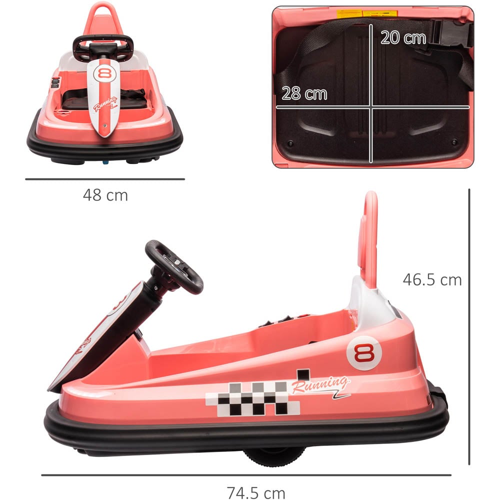 Tommy Toys Toddler Ride On Electric Bumper Car Pink 6V Image 6