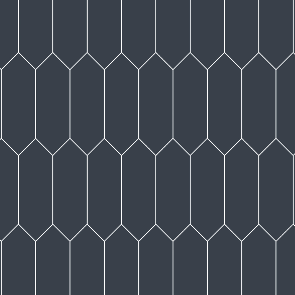 Splashbax Premium Artisan Oxford Blue Elongated Hexagon Di Bond Shower Panel 2400 x 800mm Image 2