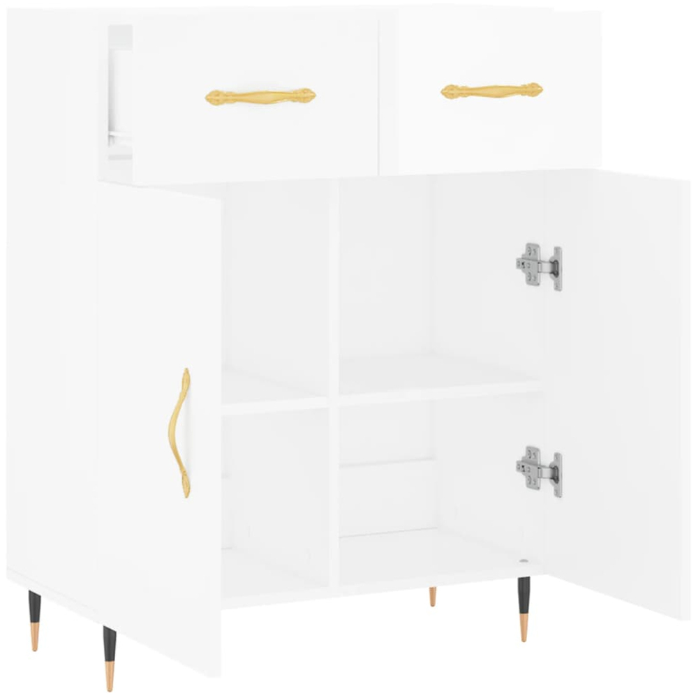 vidaXL 2 Door 2 Drawer White Sideboard Image 5