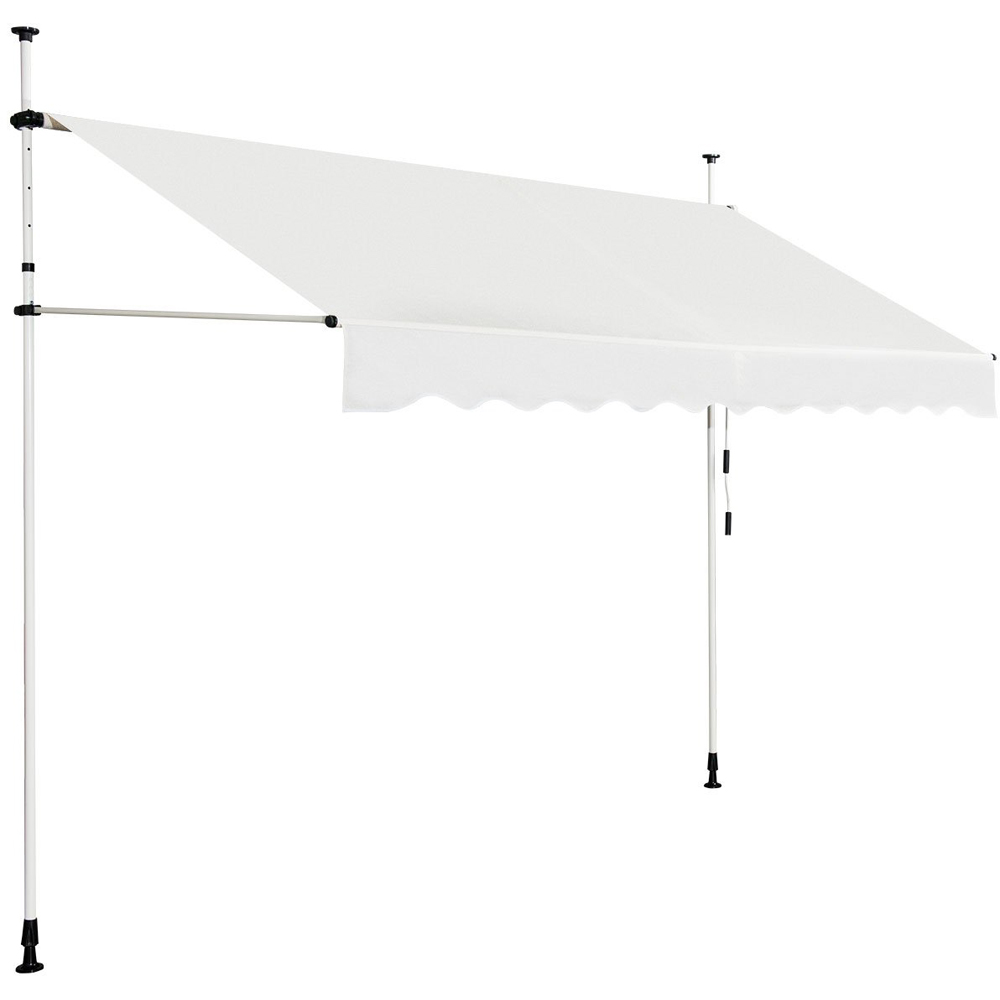 Costway Beige UV Resistant Waterproof Retractable Awning 3 x 1.8m Image 2