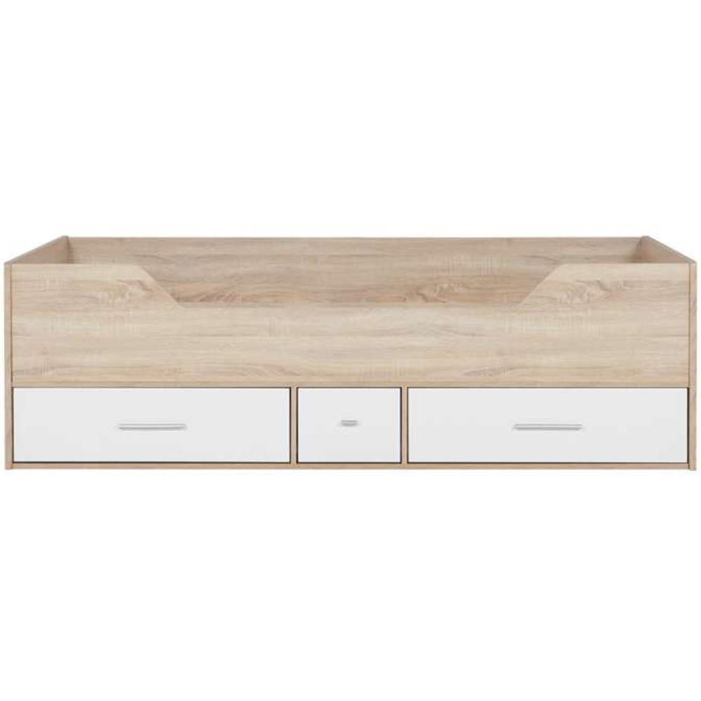 Camden 3 Drawer White and Oak Effect Cabin Bed Image 3
