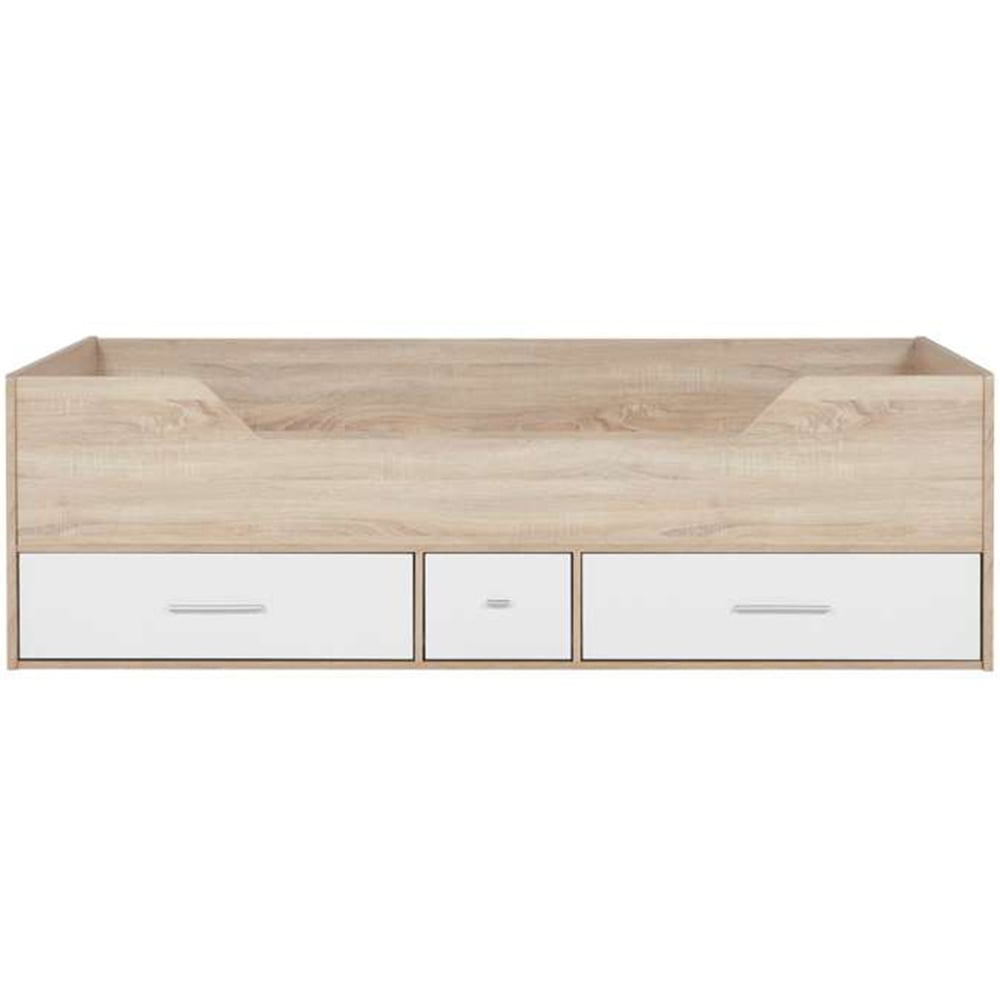 Camden 3 Drawer White and Oak Effect Cabin Bed Image 3