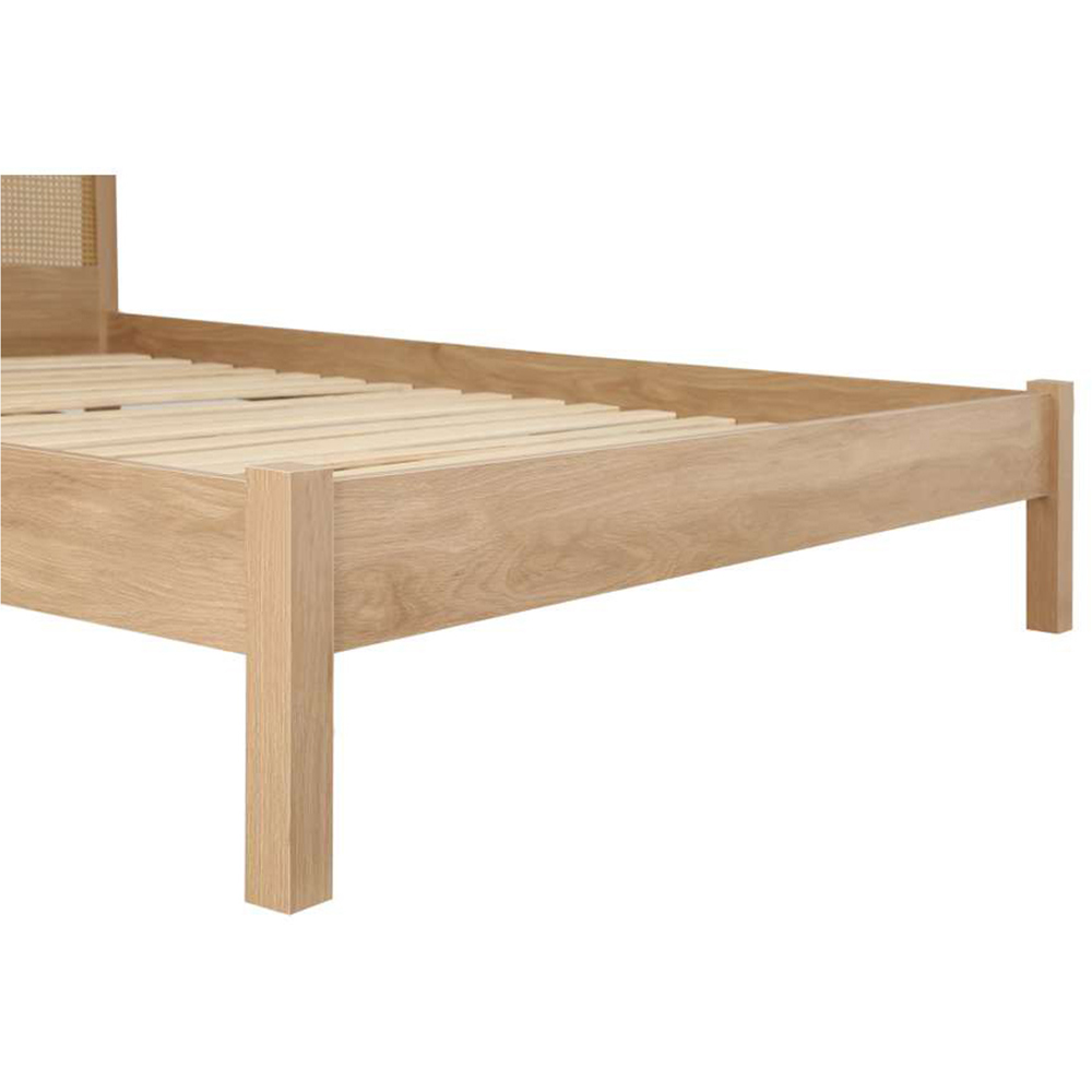 Croxley King Size Oak Rattan Bed Image 6