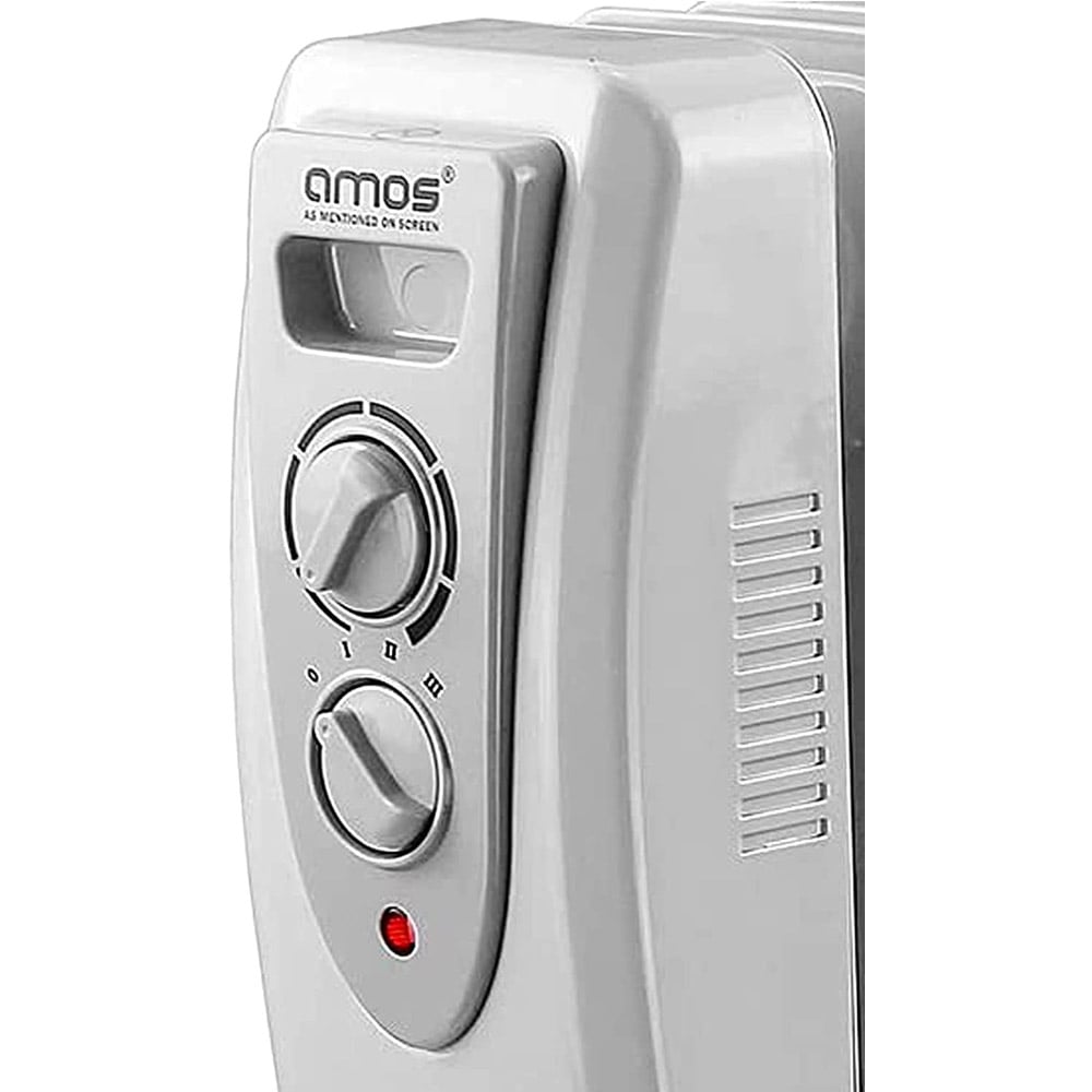 AMOS 5 Fin Grey Oil Filled Radiator 1000W Image 2