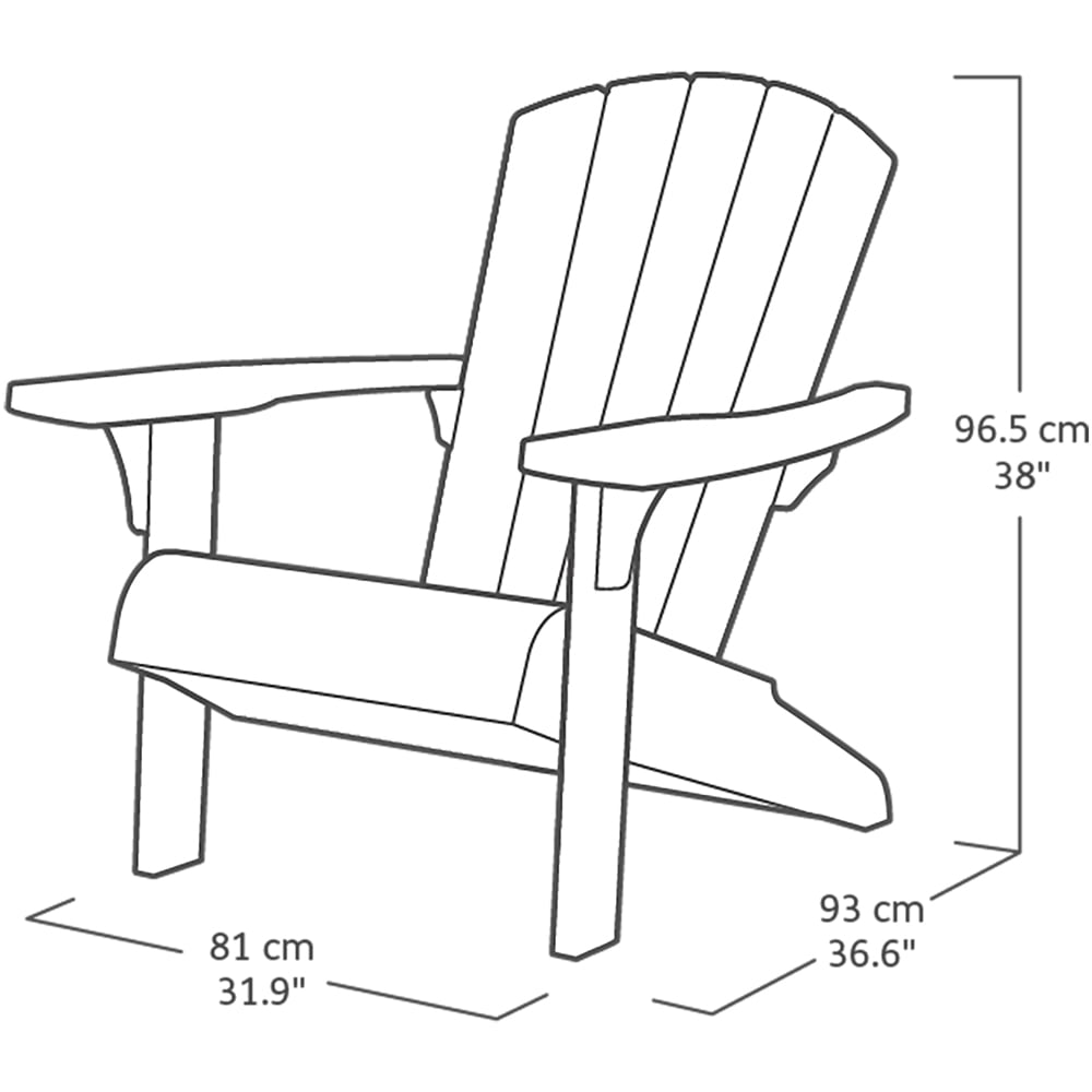 Keter Troy Aqua Teal Adirondack Chair Image 8
