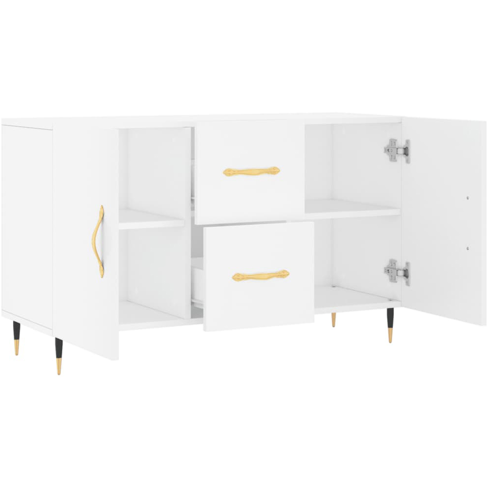 vidaXL 2 Door 2 Drawer White Sideboard Image 3