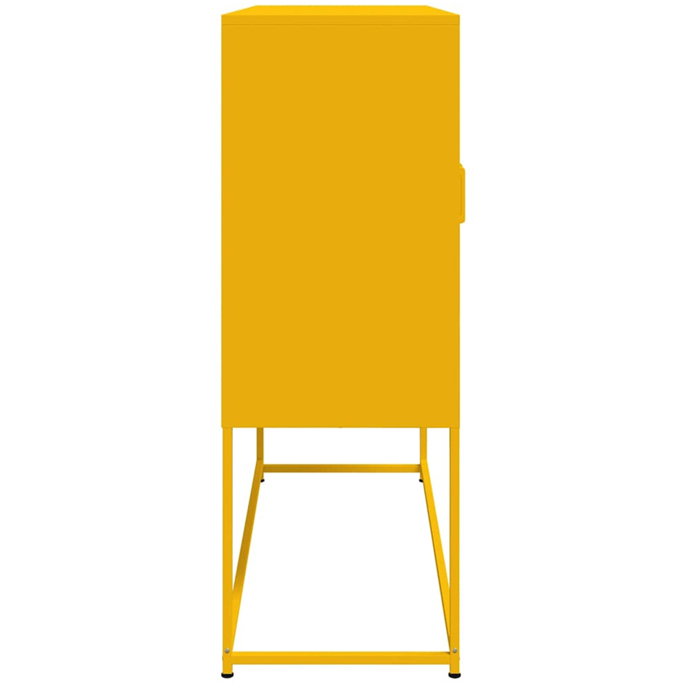 vidaXL 3 Door Yellow Highboard Image 7