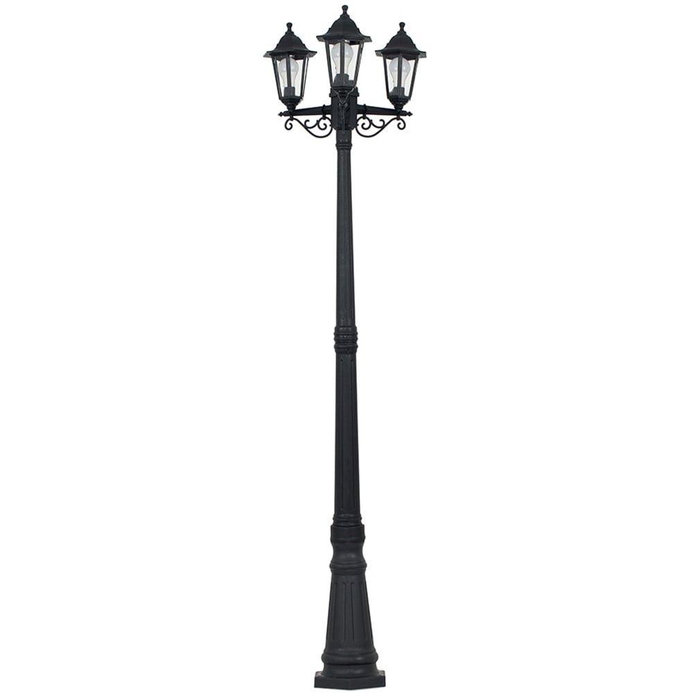 ValueLights Mayfair Black 3 Light Post Lamp Image 1