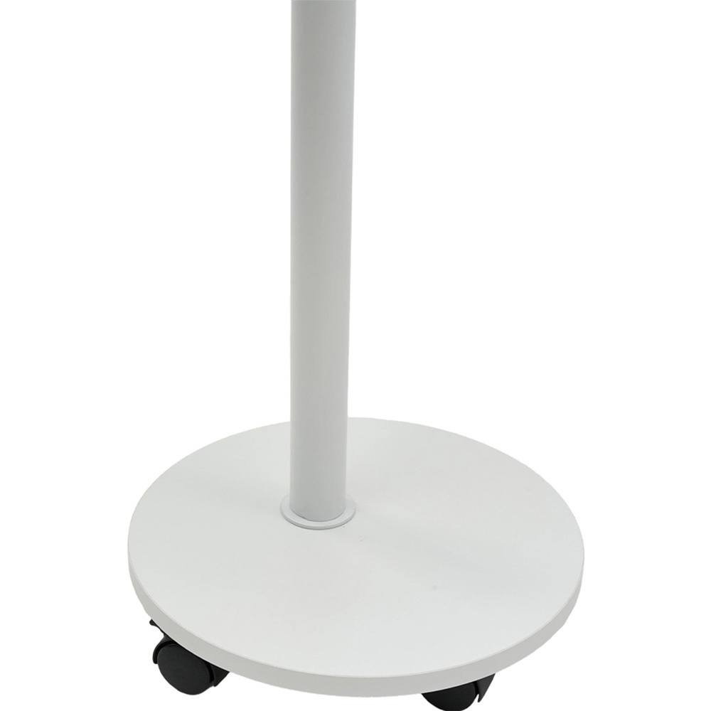 Living and Home White Round Side Table with Lockable Castors Image 5