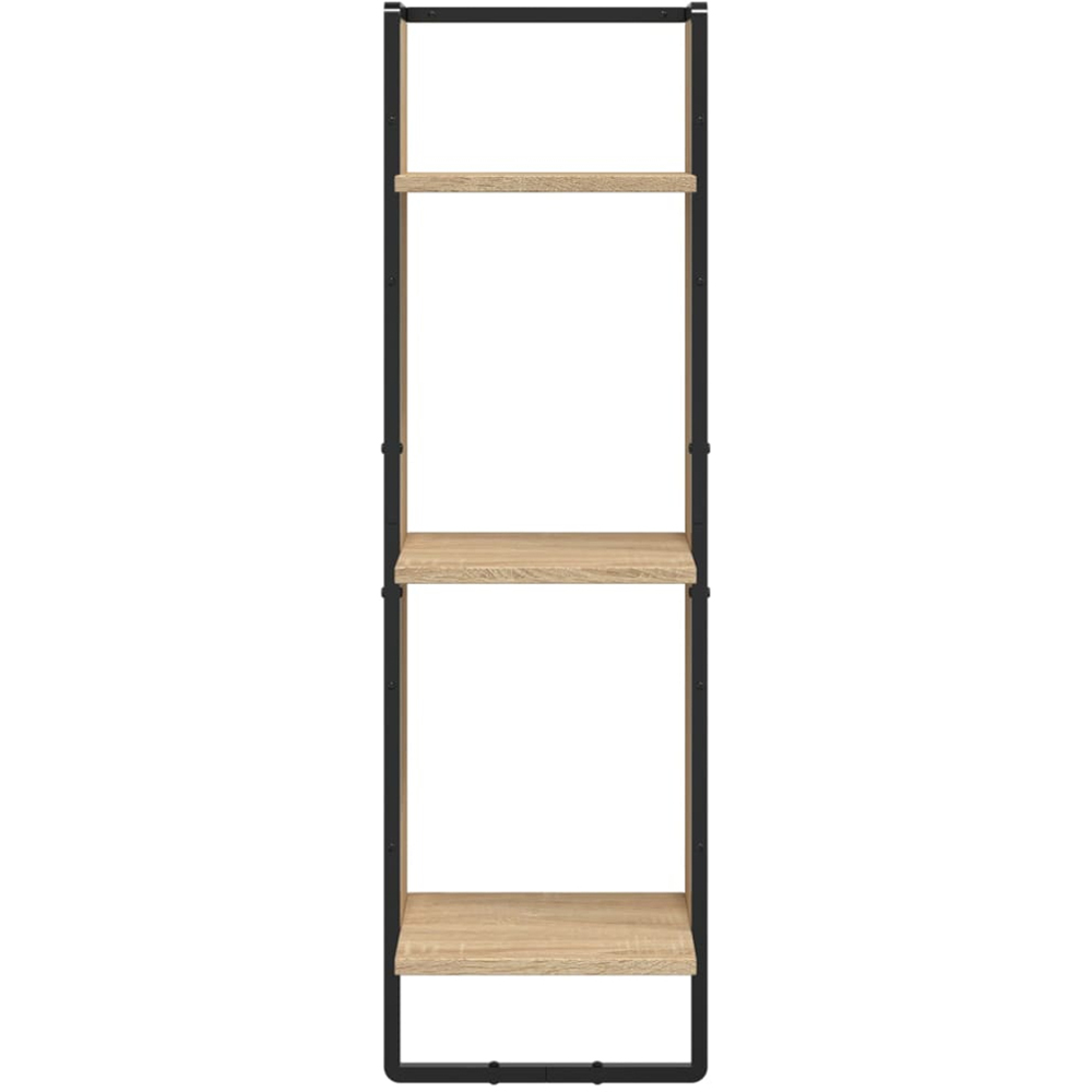 vidaXL 3 Shelf Sonoma Oak Floating Wall Shelf Image 3