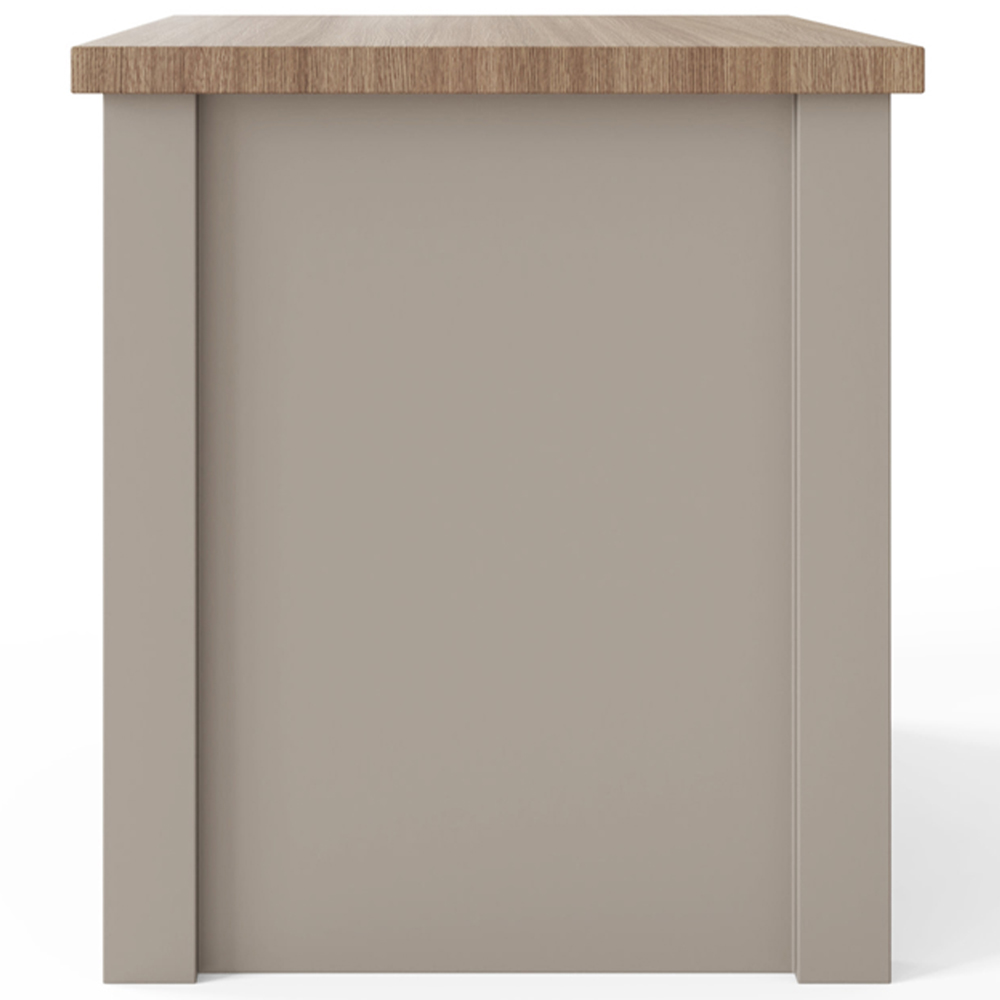GFW Lancaster Single Drawer Single Shelf Grey Lamp Table Image 5