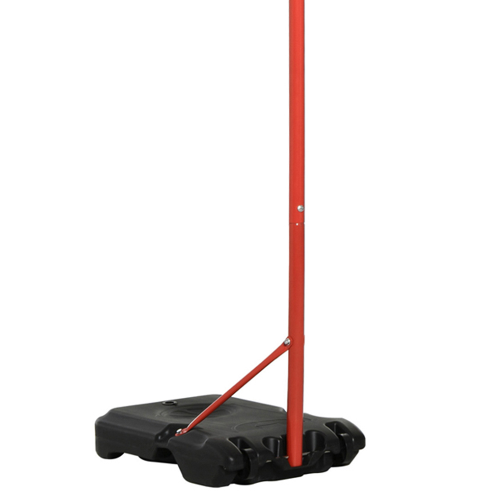 HOMCOM Kids Black and Orange Adjustable Basketball Hoop with Backboard and Wheels 200-250cm Image 3