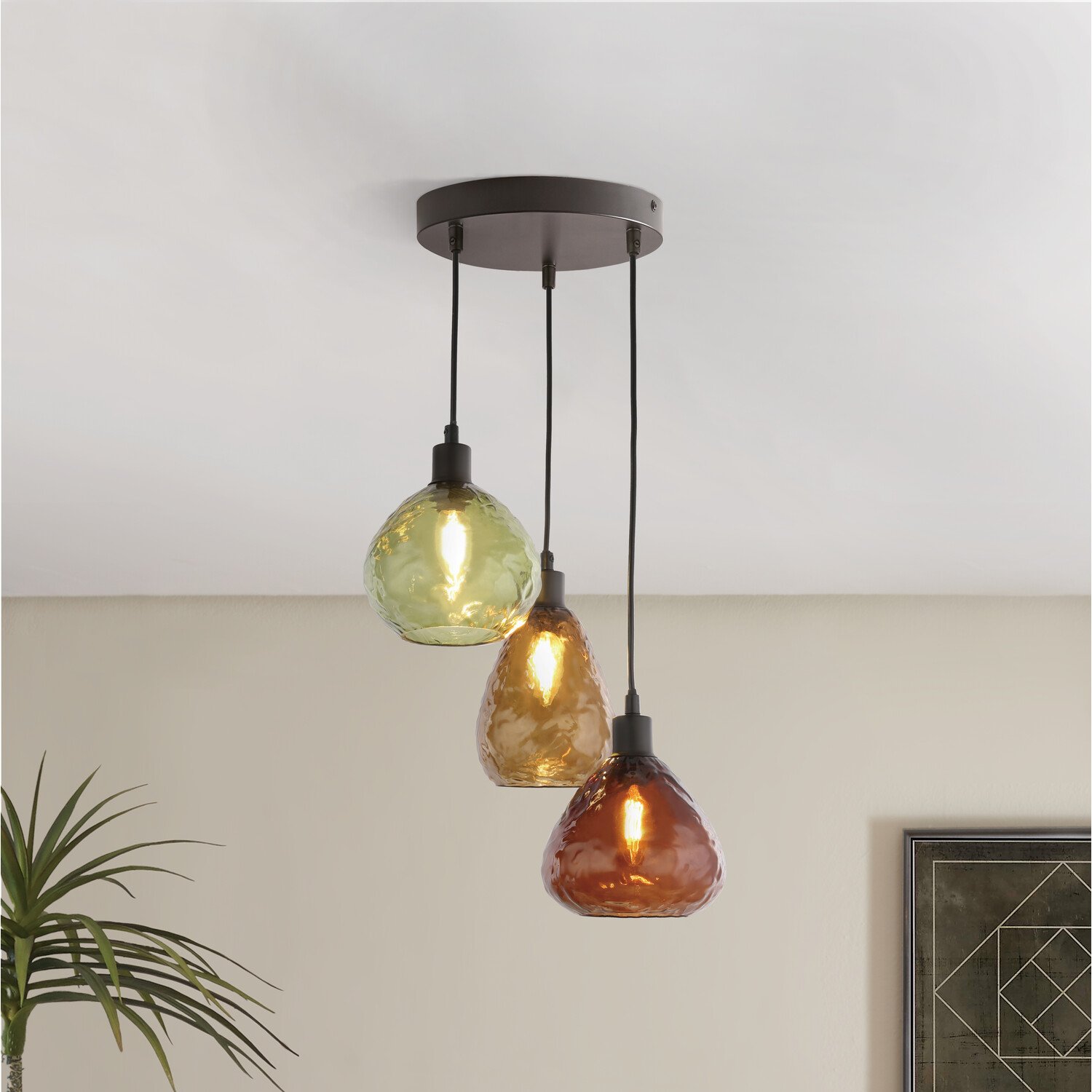 Asher 3 Light Electrical Fitting Image 2