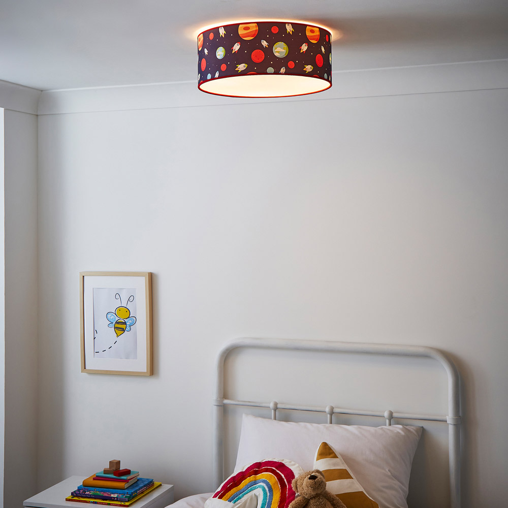 Glow Round Space Diffused 3 Light Flush Ceiling Light Image 5